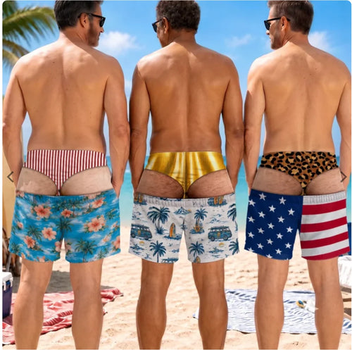 CheekyTrunks Men’s Low-Rise Swim Briefs