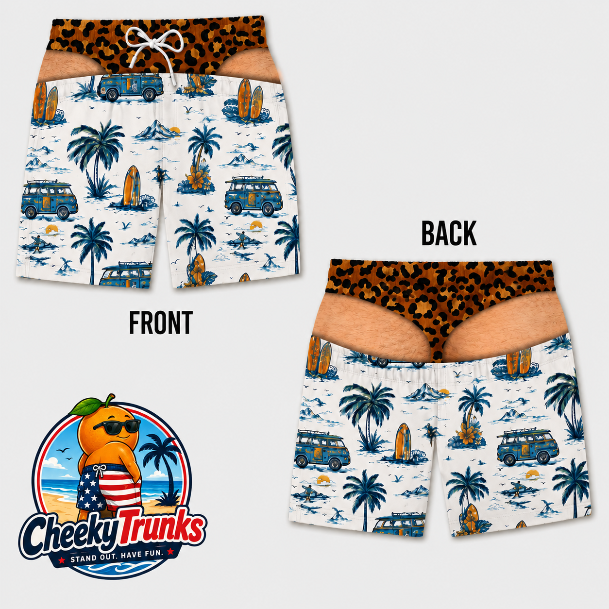 CheekyTrunks Men’s Low-Rise Swim Briefs
